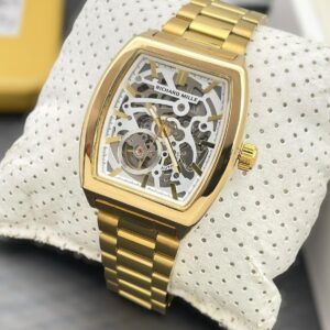 richar mille classic skeleton gold & white
